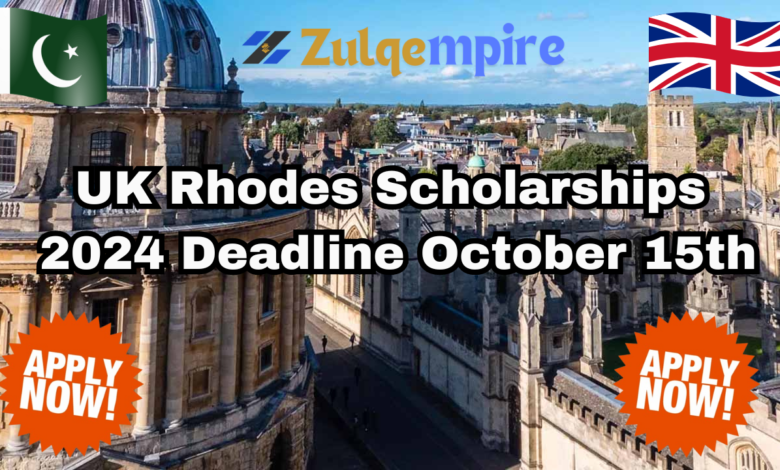 Rhodes Scholarships UK 2024